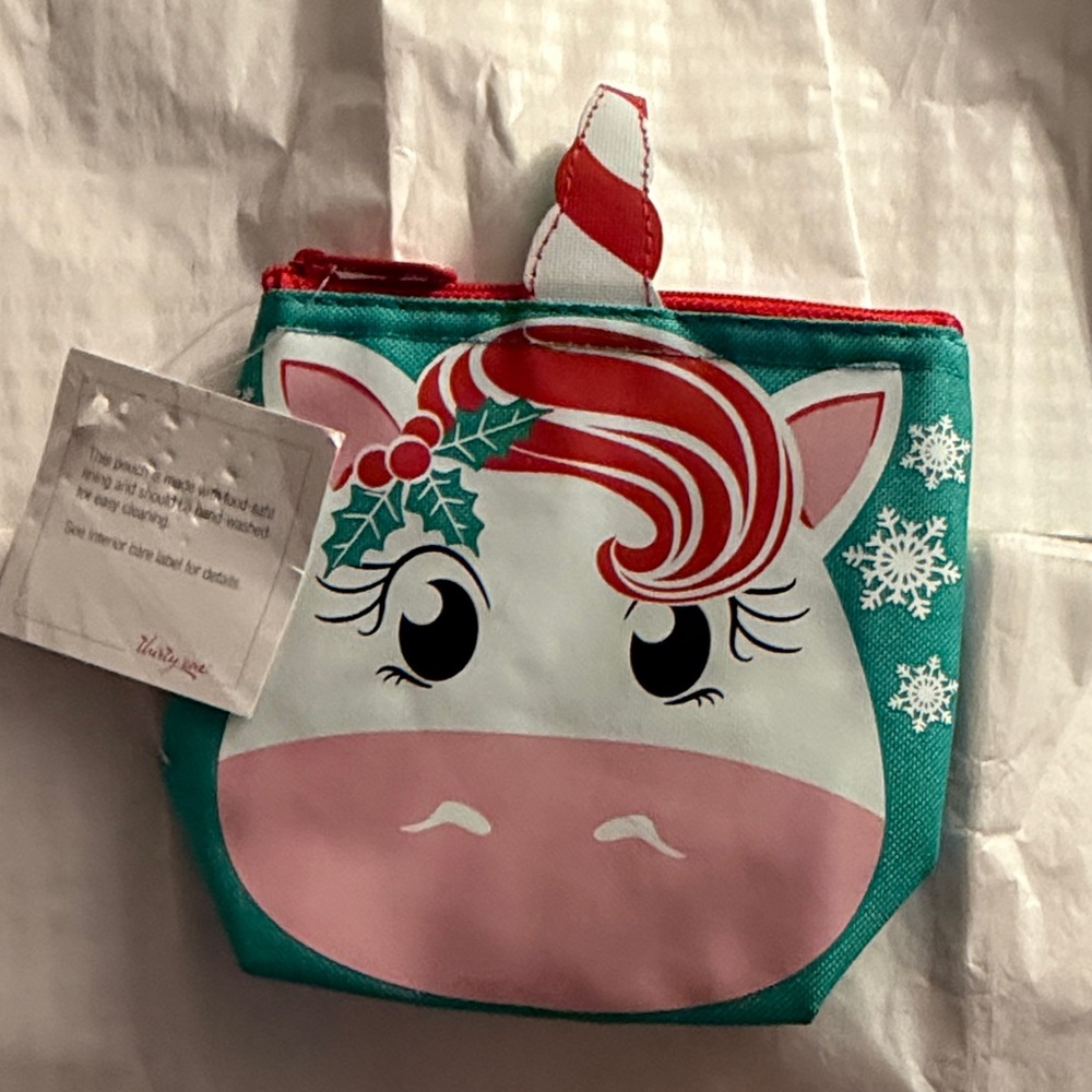 Thirty one Unicorn Kids Pouch - Red and Green